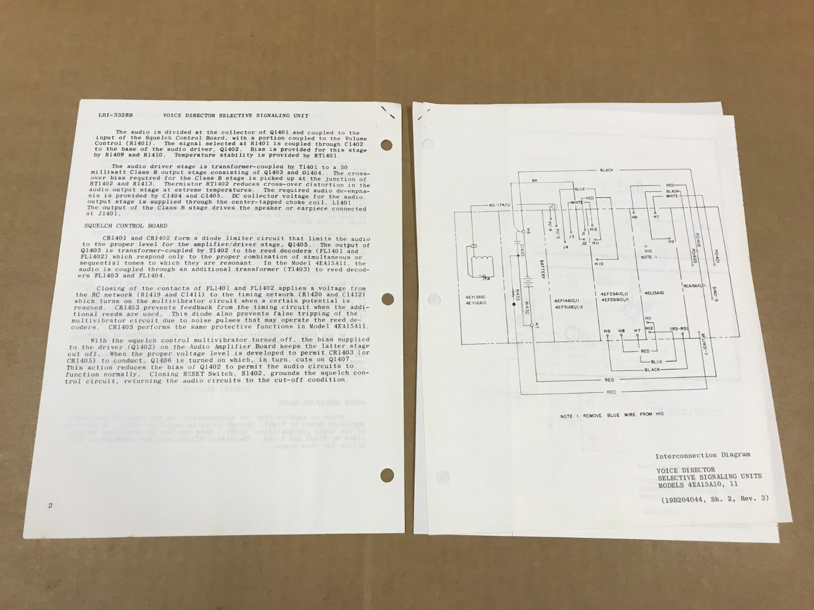 VTG GE Datafile Tone Selector EA-15-A For Personal Progress Line – Folder 5017