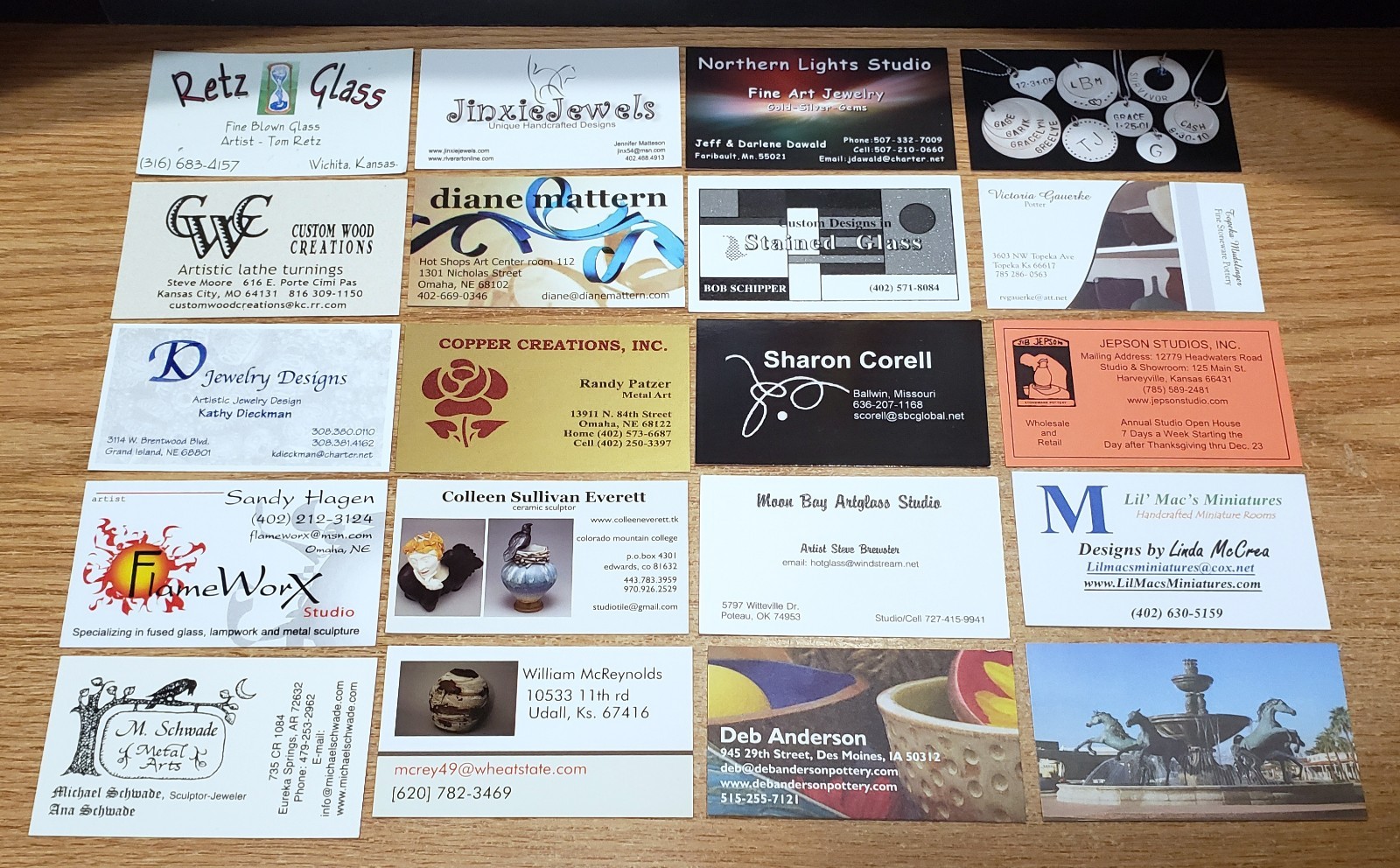 🔥 LOT of 100 ARTIST/ART Related BUSINESS CARDS for BUSINESS CARD COLLECTION L11