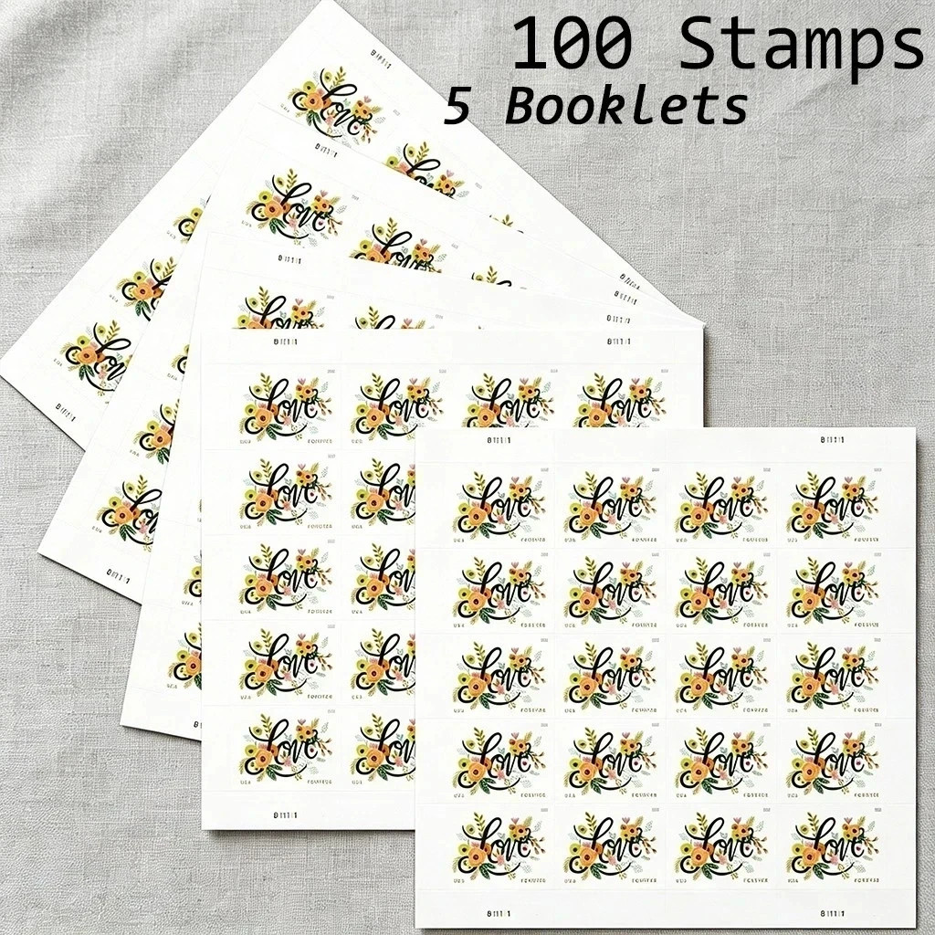 2018 US Love Flourishes 100PC – 5 Sheets 20 Sheet Scott #5255 Mint
