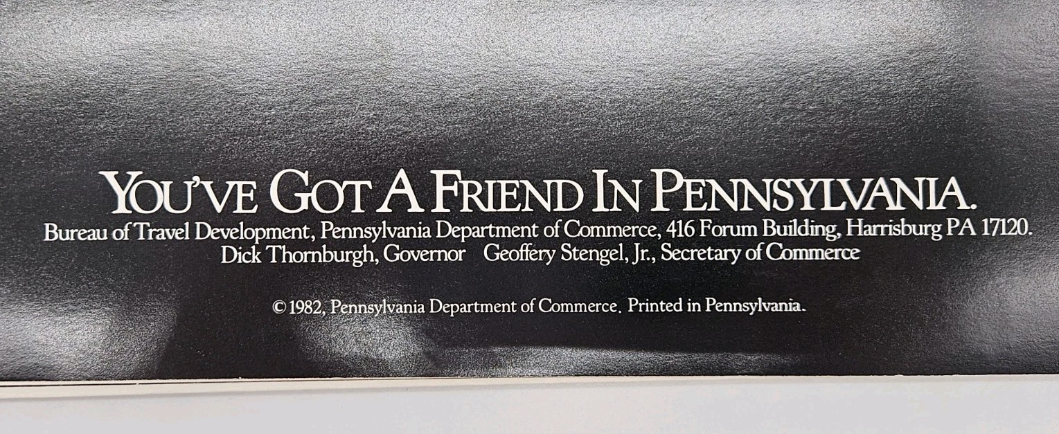 1982 Best Of Friends Pennsylvania Bureau of Travel Development 80s PA Posters