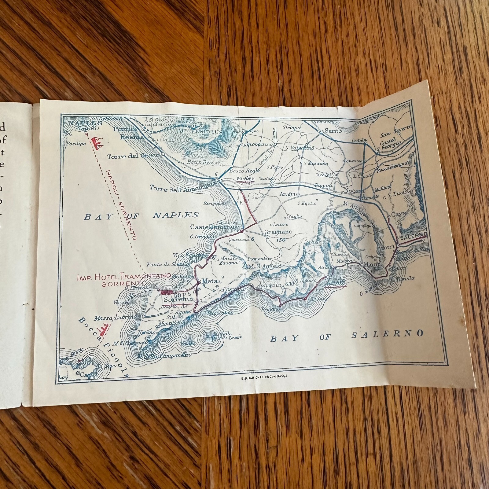 Hotel Tramontano Sorrento Italy Travel Brochure Mid-20th Century