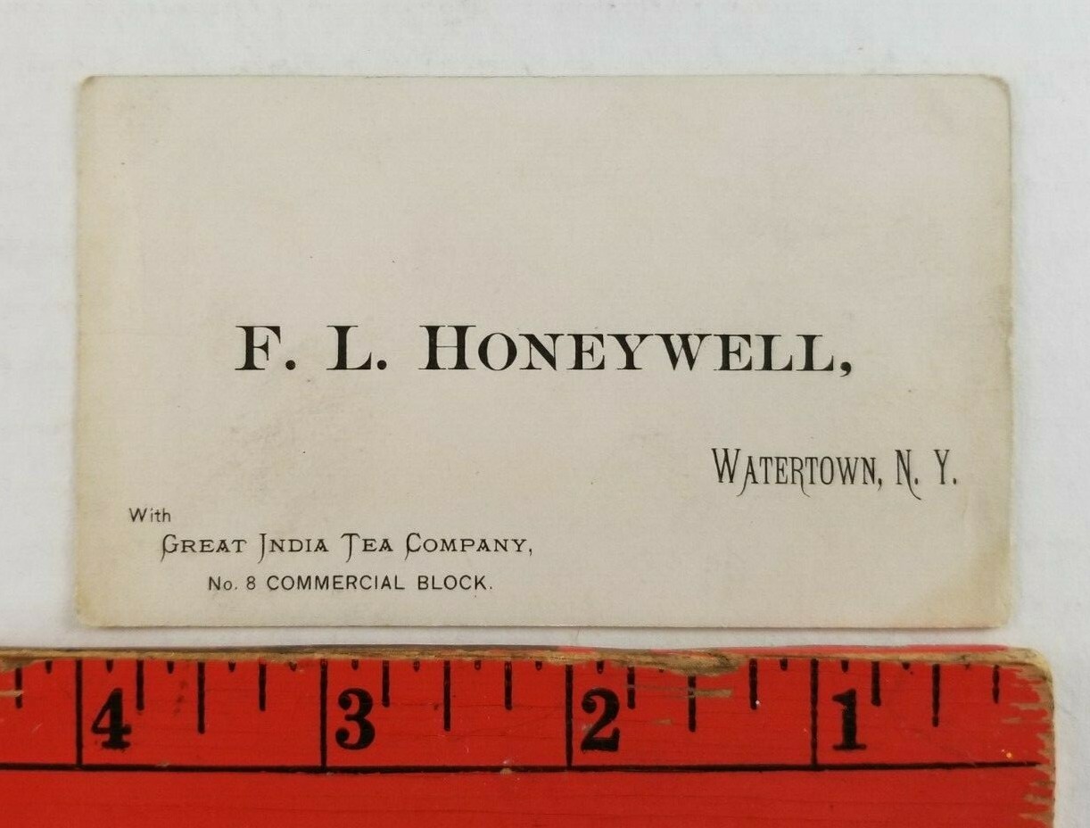 Vintage 1900’s India Tea Company Watertown New York Business Card
