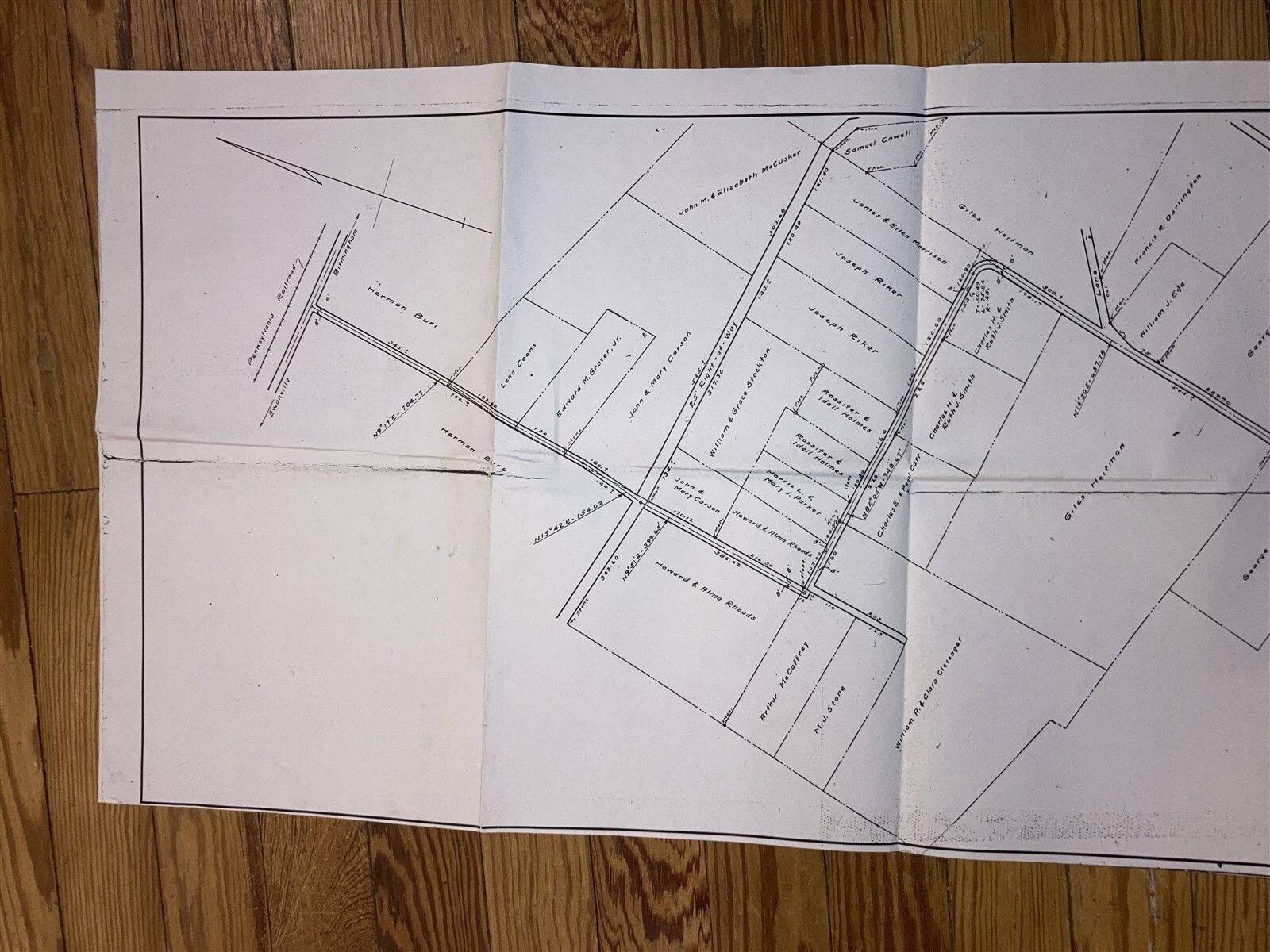 1950 Crescent Heights Road Southampton Twp Burlington County NJ Map Vtg