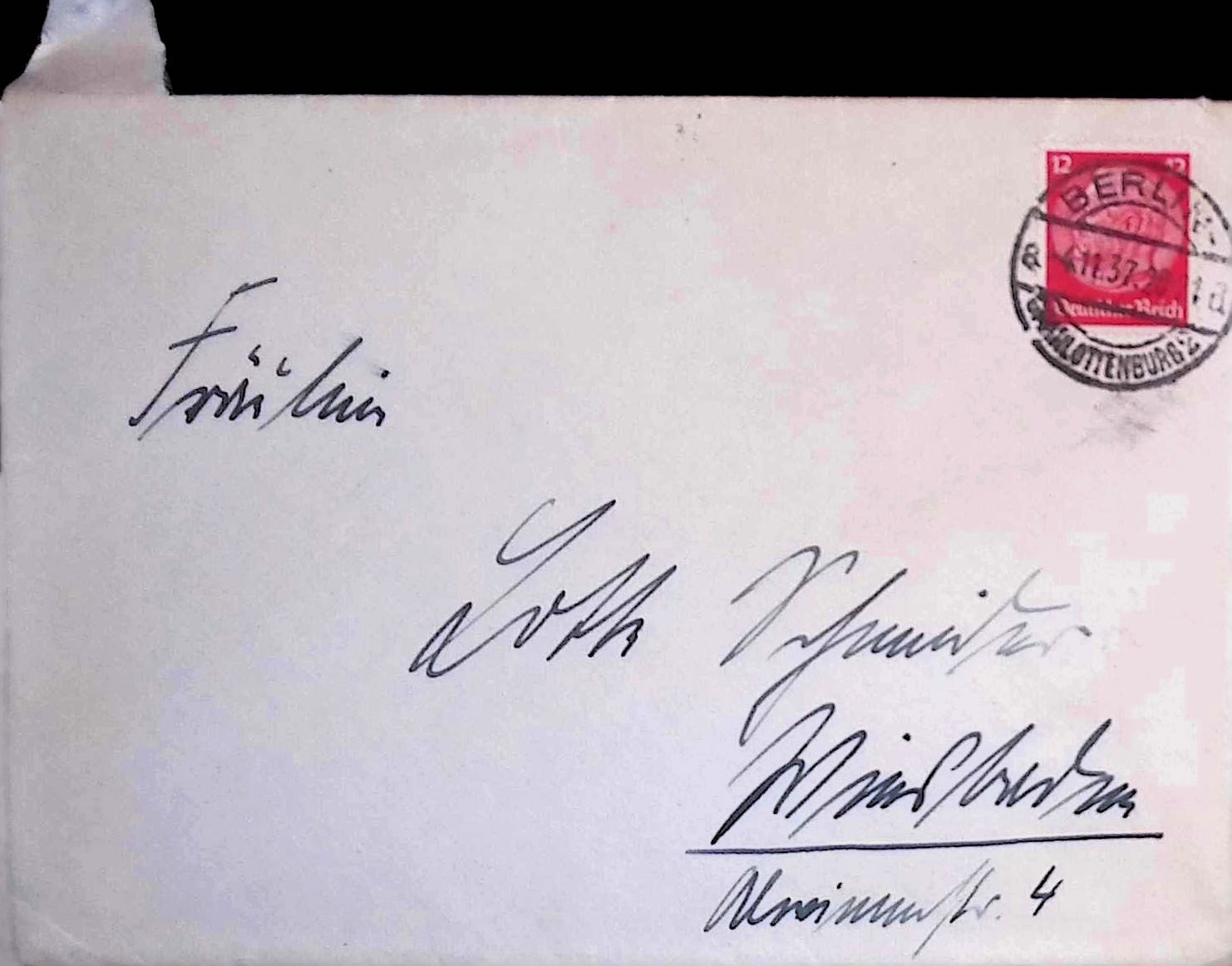 1932 Berlin Love Letter Sütterlinschrift Weimar Republic Correspondence Envelope