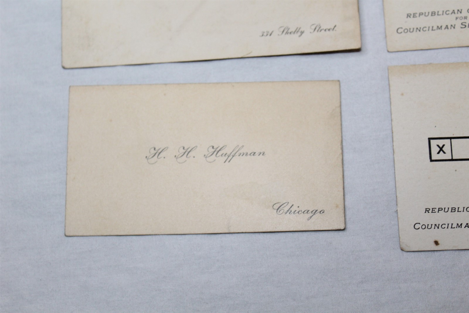 Business & Political Cards Lot of 9 – 4 Different Antique