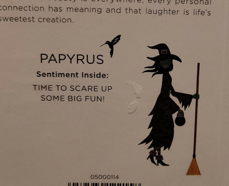 HAPPY HALLOWEEN PAPYRUS CARD POSEABLE NEW NIP LOOKS LIKE WICKED WITCH SCARE