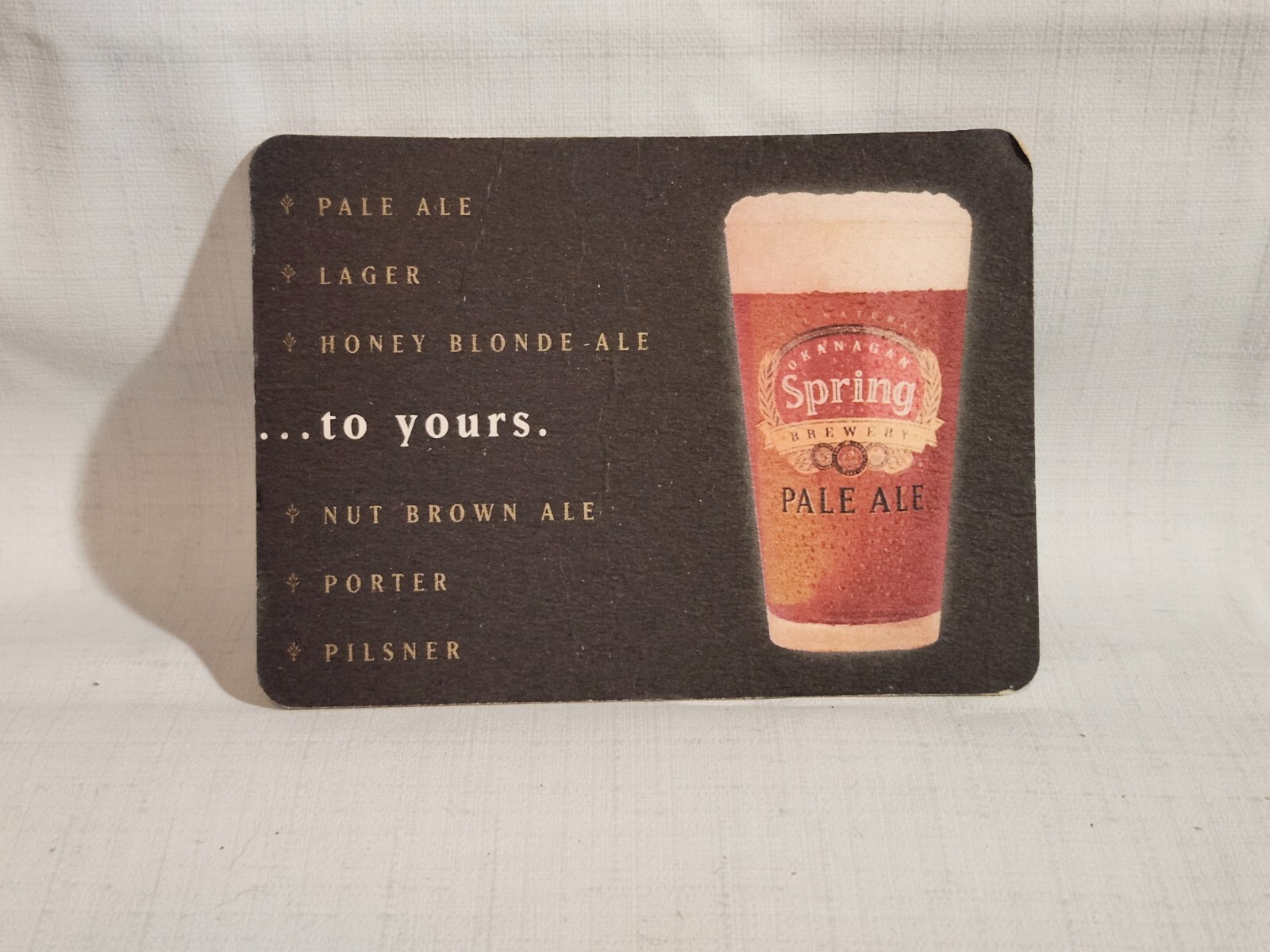 Okanagan Spring Brewery Pale Ale Rectangle Beer Drink Coaster