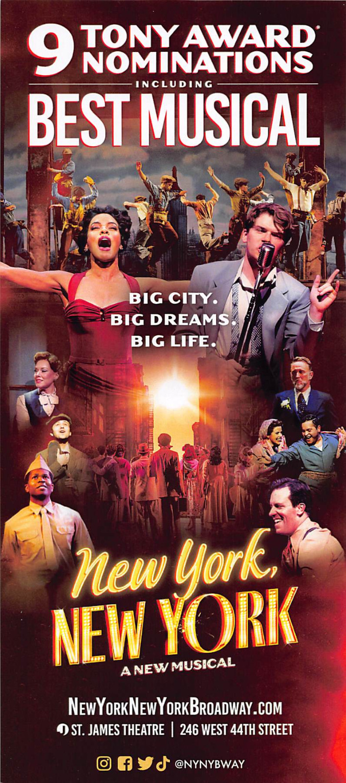 New York New York Musical 2023 Ad Flyer Broadway New York City Advertisement Ads