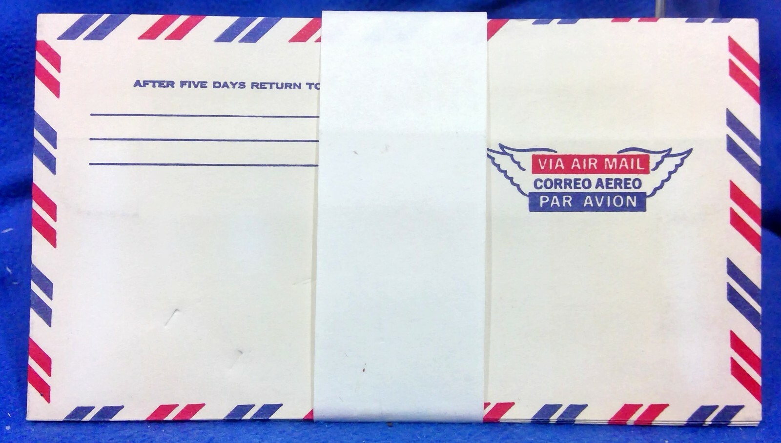 Vintage VIA AIR MAIL Red White And Blue Envelops #12
