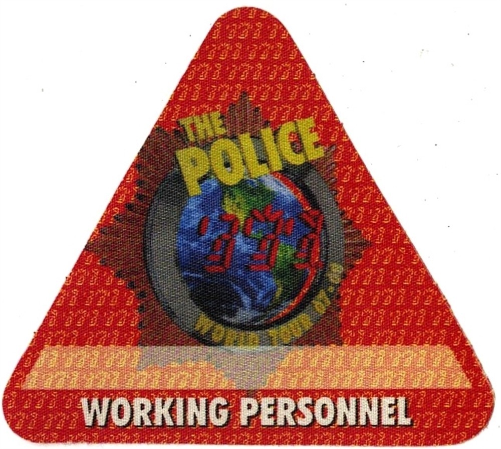 The Police 2007 Reunion concert tour Working Crew Backstage Pass