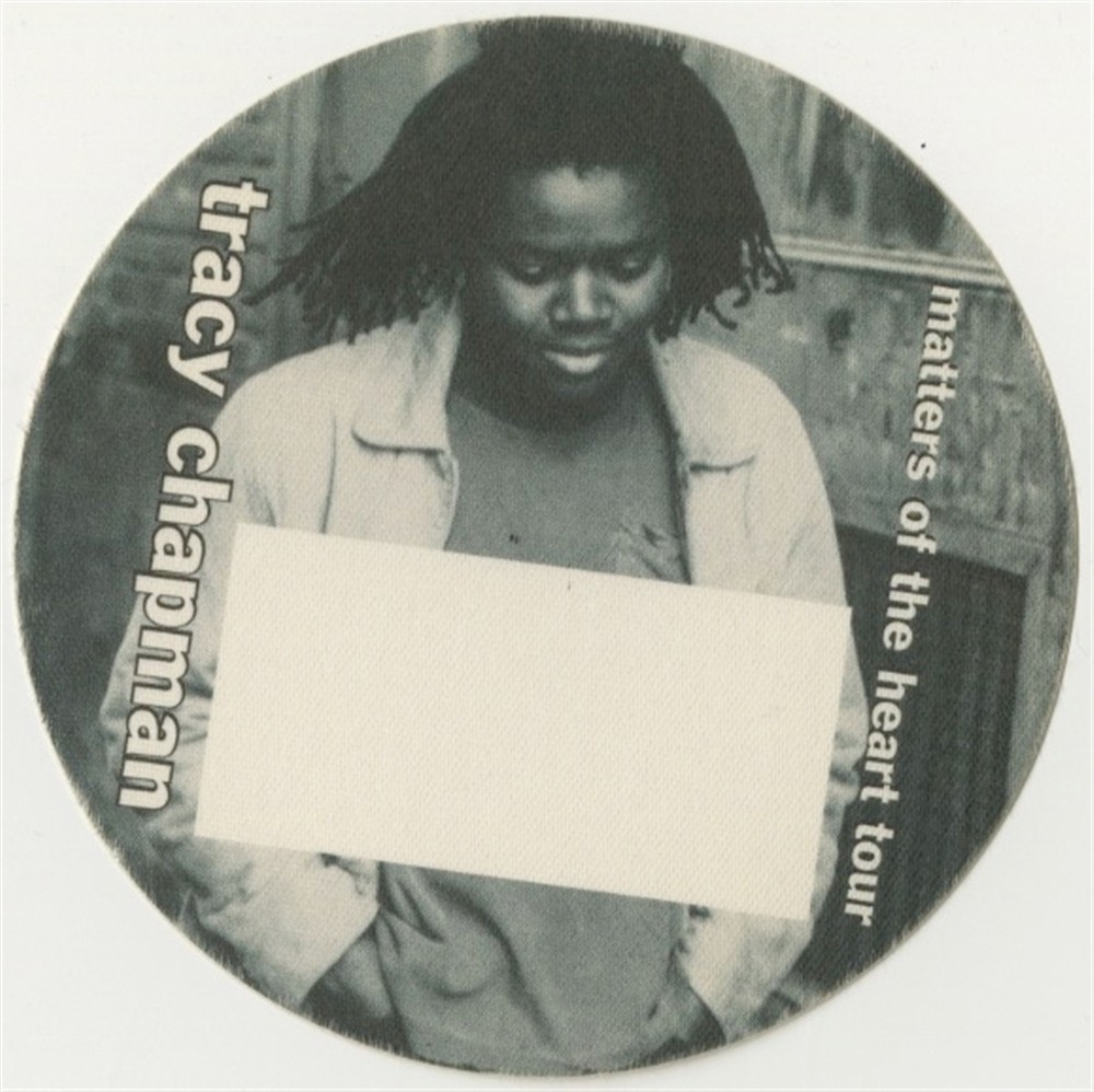Tracy Chapman 1992 Matters of the Heart concert tour vintage Backstage Pass
