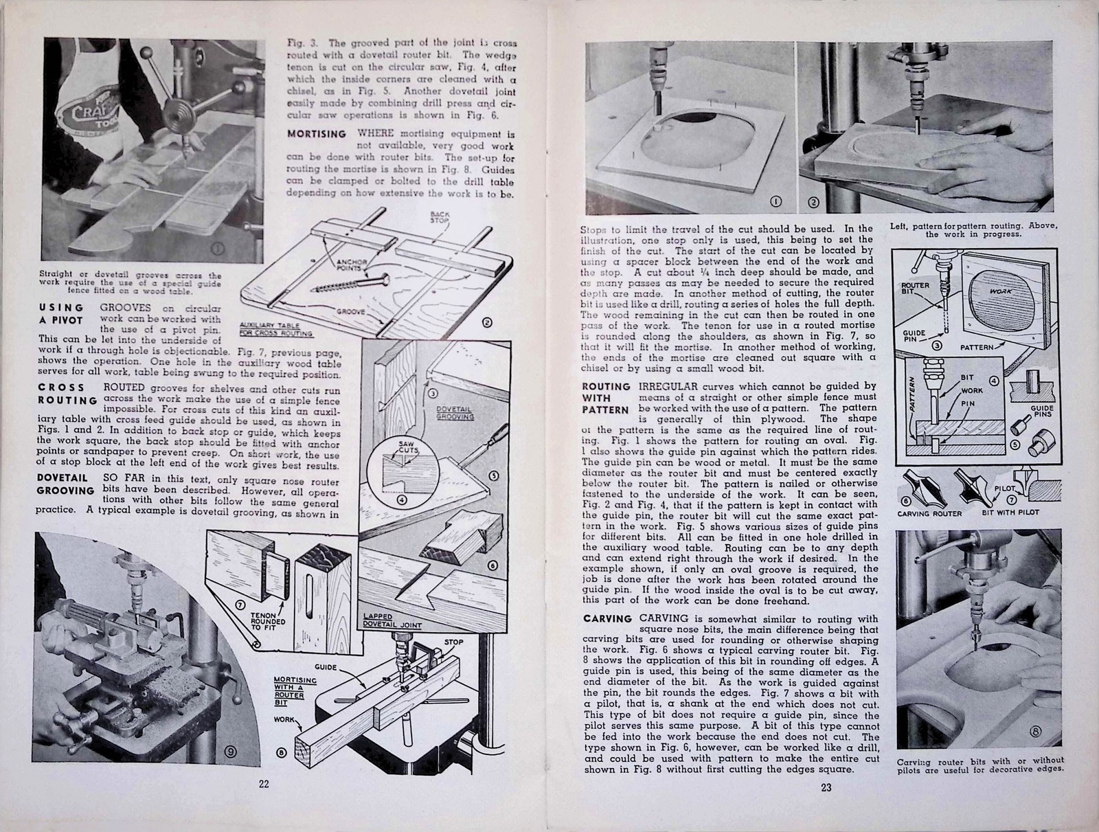 Craftsman Drill Press Handbook 3rd Ed Sears c1950s Woodworking DIY Guide