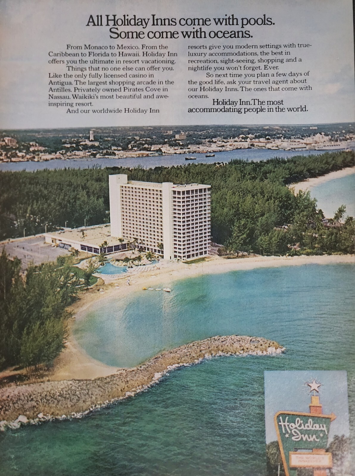 Holiday Inn Hotel Magazine Ad Picture Motel Print Vintage Retro Wall Art Decor