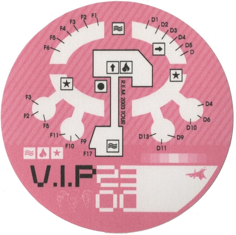 REM 2003 In Time concert tour collectible Band VIP Backstage Pass