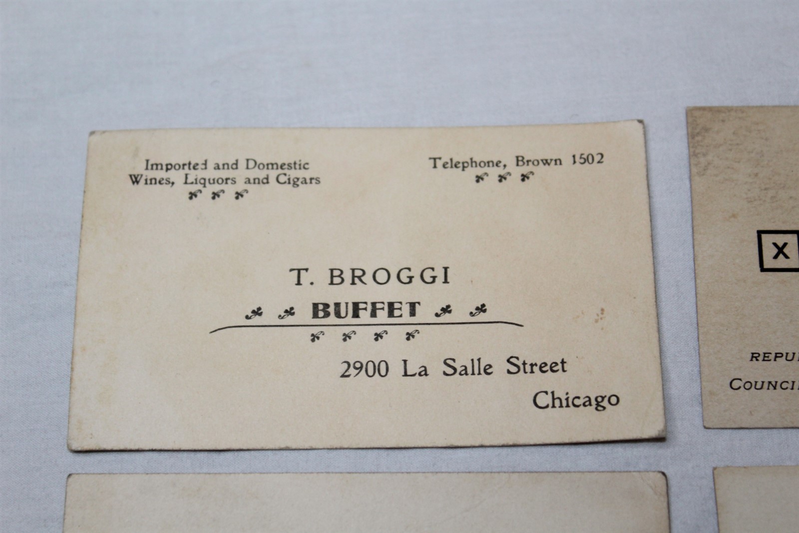 Business & Political Cards Lot of 9 – 4 Different Antique