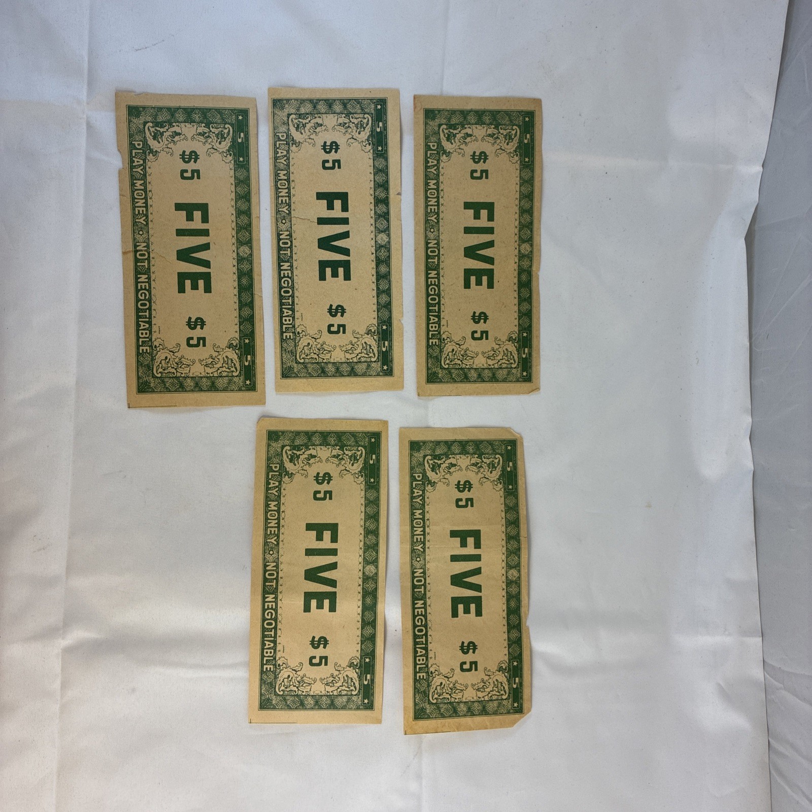 Vintage Old Play Paper Money 21 Bills – 1s, 5s, 10s, 100s And One $1000