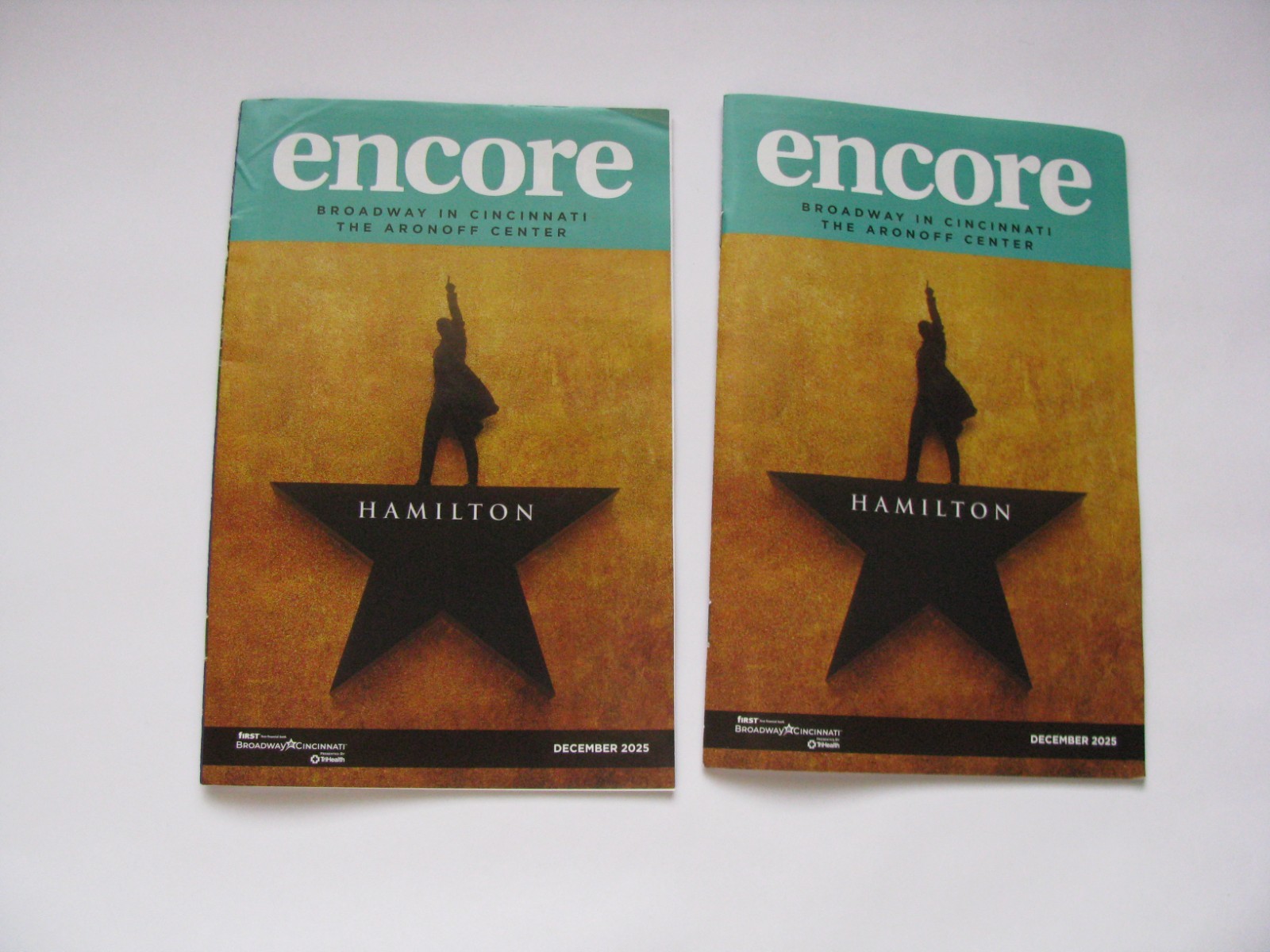2025 Hamilton Musical Broadway in Cincinnati Ohio Aronoff Center Encore Program