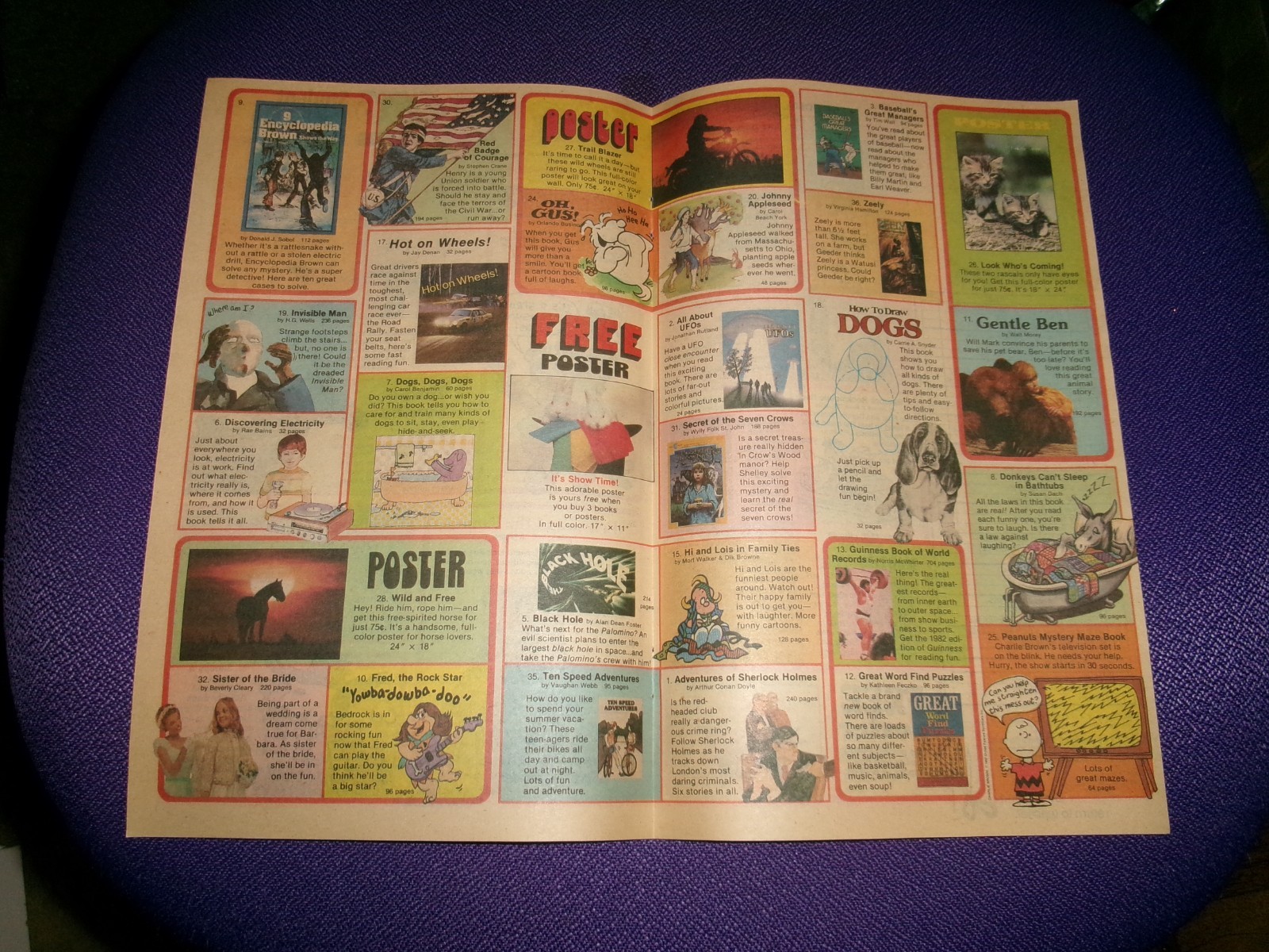 VTG April 1982 TROLL BOOK CLUBS Order Form : Heathcliff Garfield Snoopy UFOs +