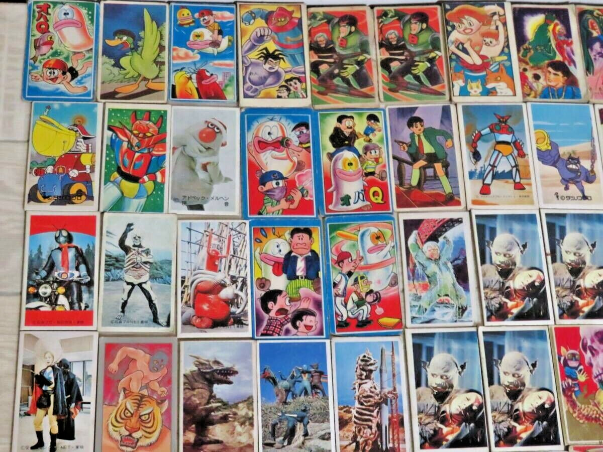 290 Japanense Animation Menko cards Kamen Rider Tiger Mask Spectreman eight man