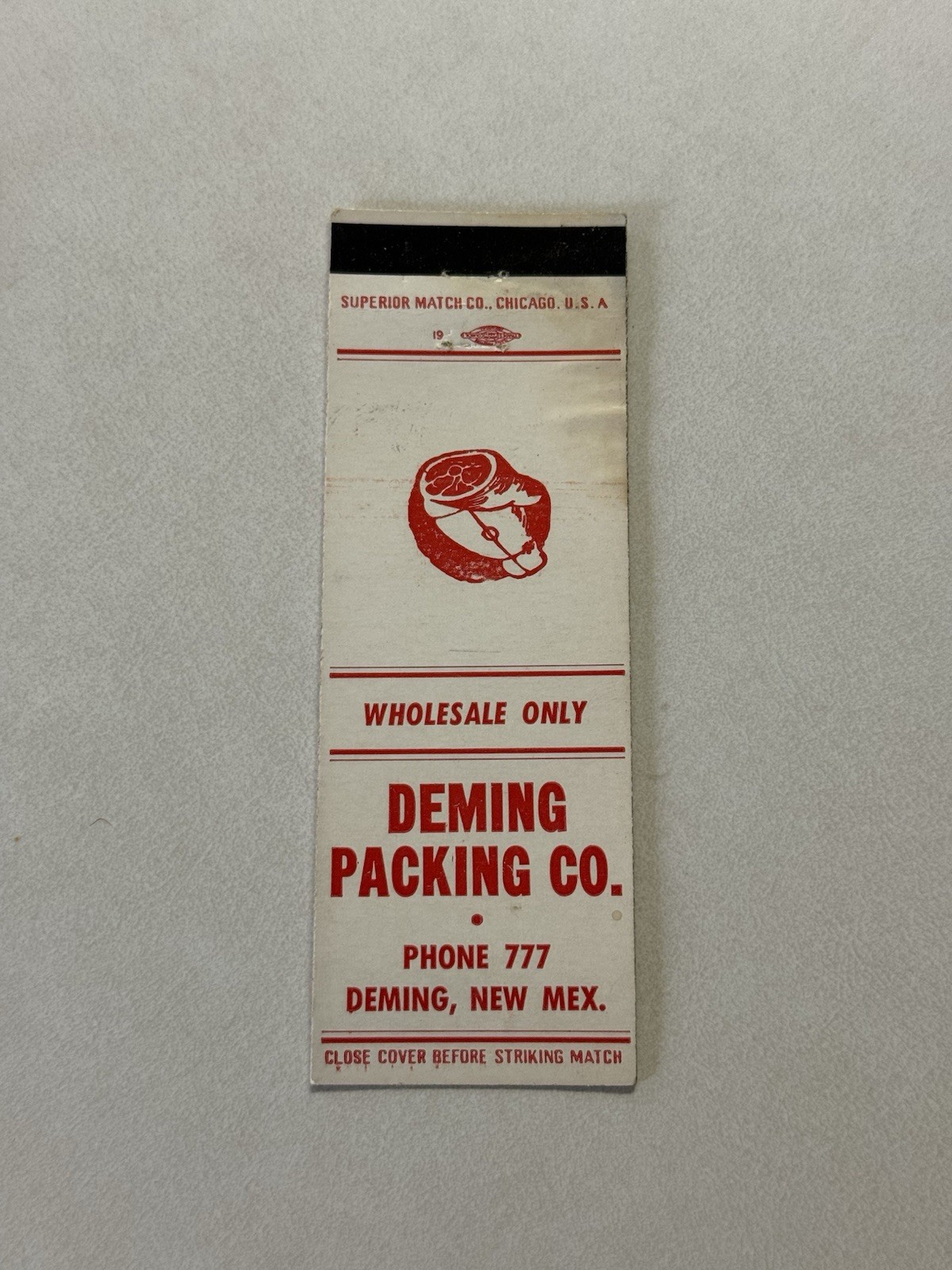 Deming Packing Company Deming New Mexico Vintage Matchbook Cover H