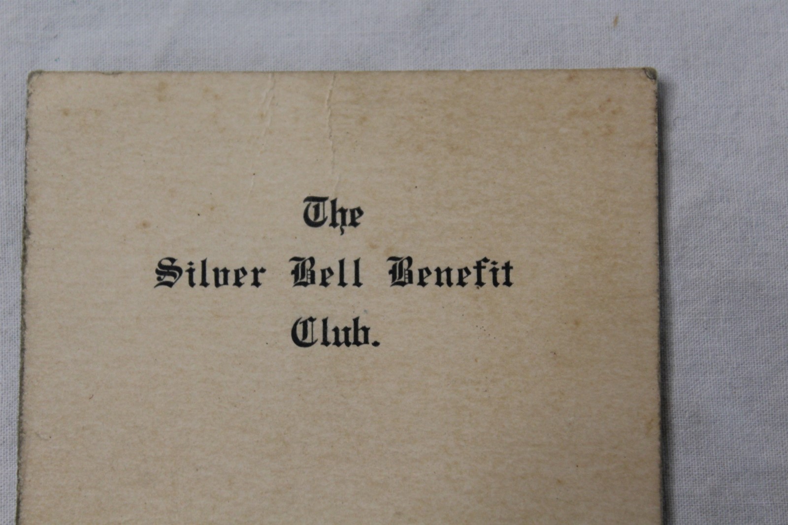 Antique Dance Record Card The Silver Bell Benefit Club Taubert’s Orchestra 1905