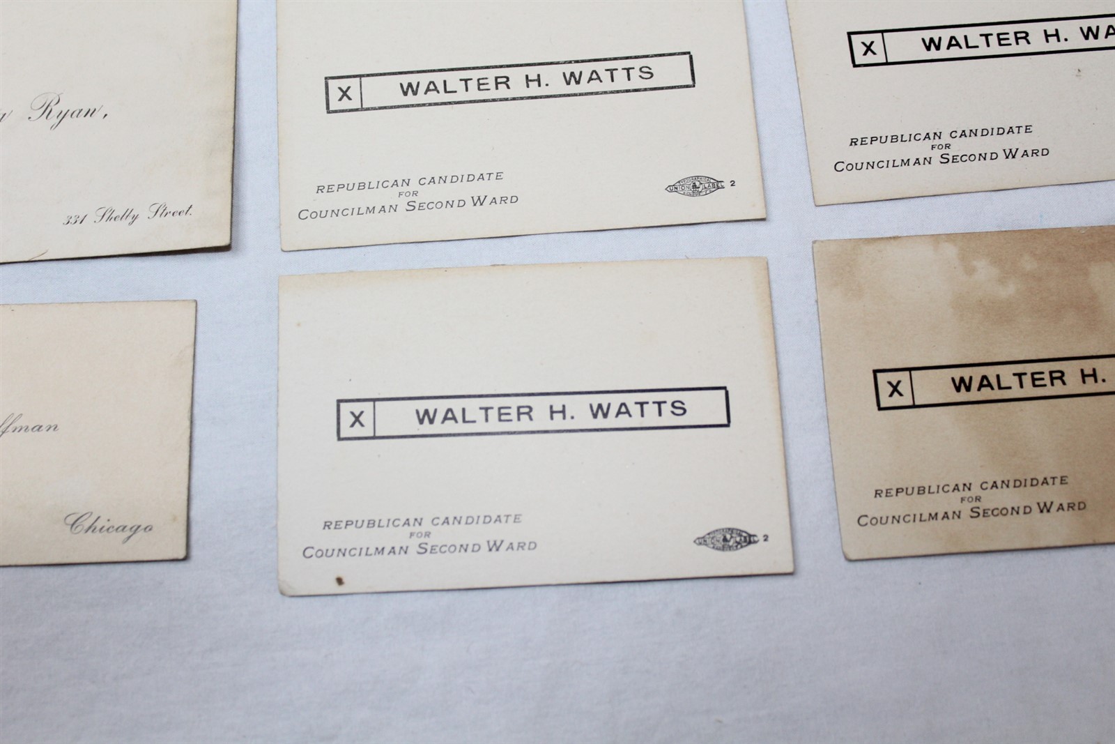 Business & Political Cards Lot of 9 – 4 Different Antique