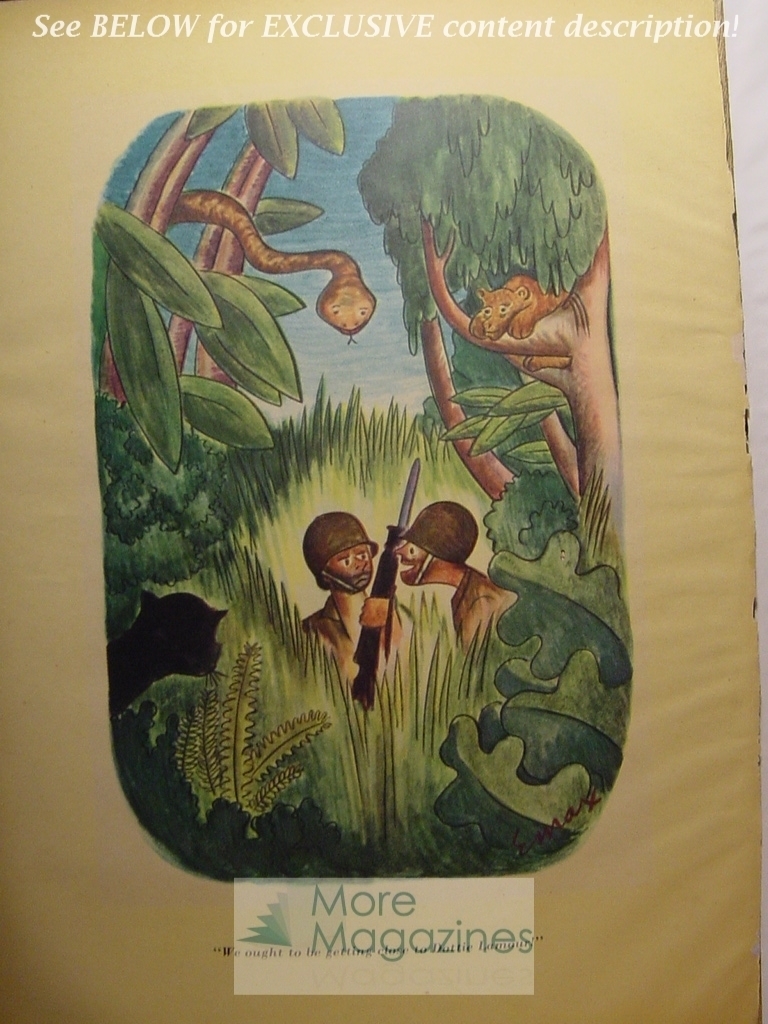 BIG lot of CARTOONS from ESQUIRE magazine 1943! WWII Era