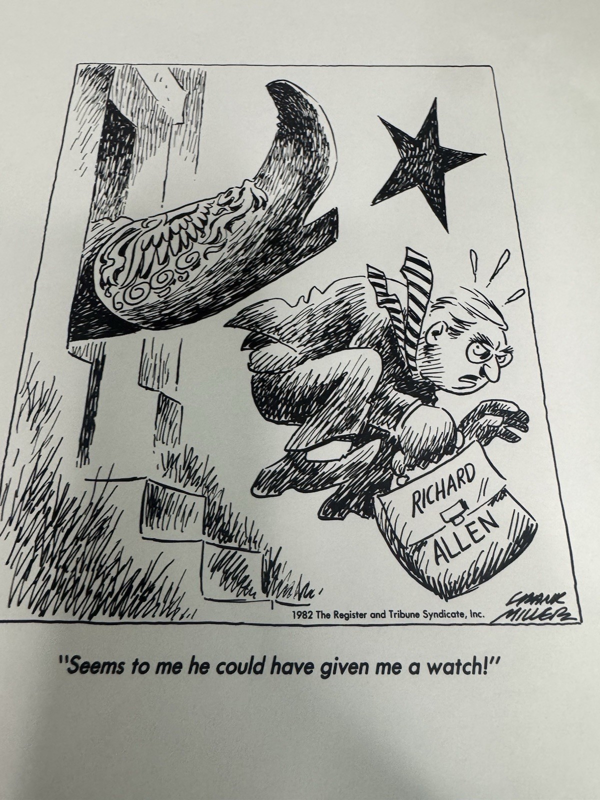 11 Vintage Graeme Miller Political Cartoon Prints 1981 1982 Register Tribune