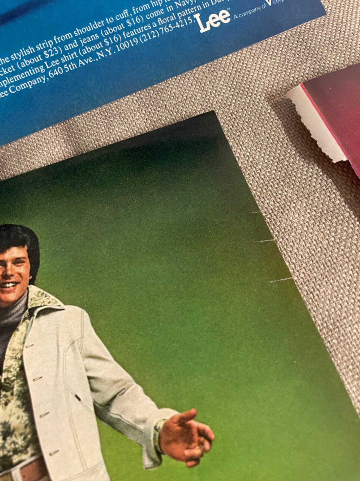 Lee Fits America 1970s Magazine Avertisement Ads lot of 9 Mens Fashion