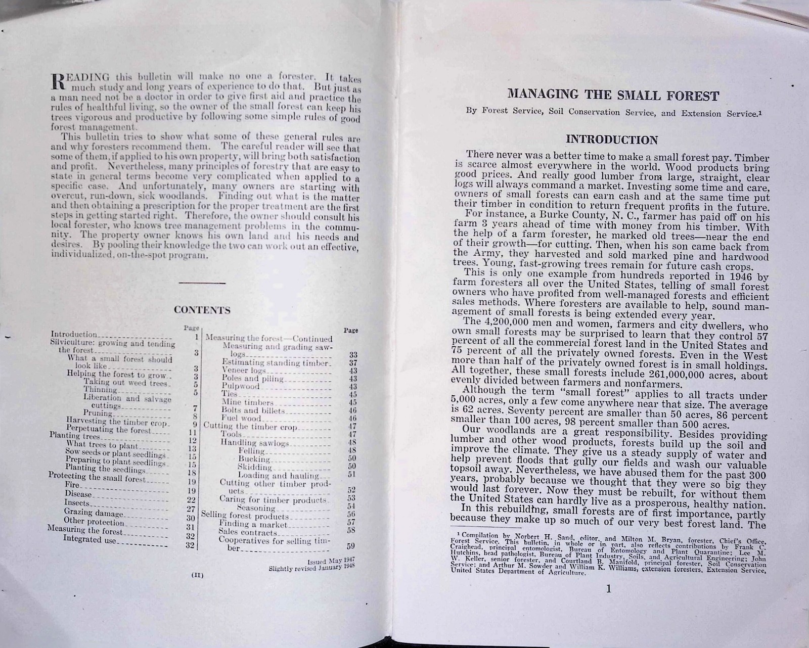 USDA Farmers Bulletin 1989 Managing Small Forest Timber Sale Agreement