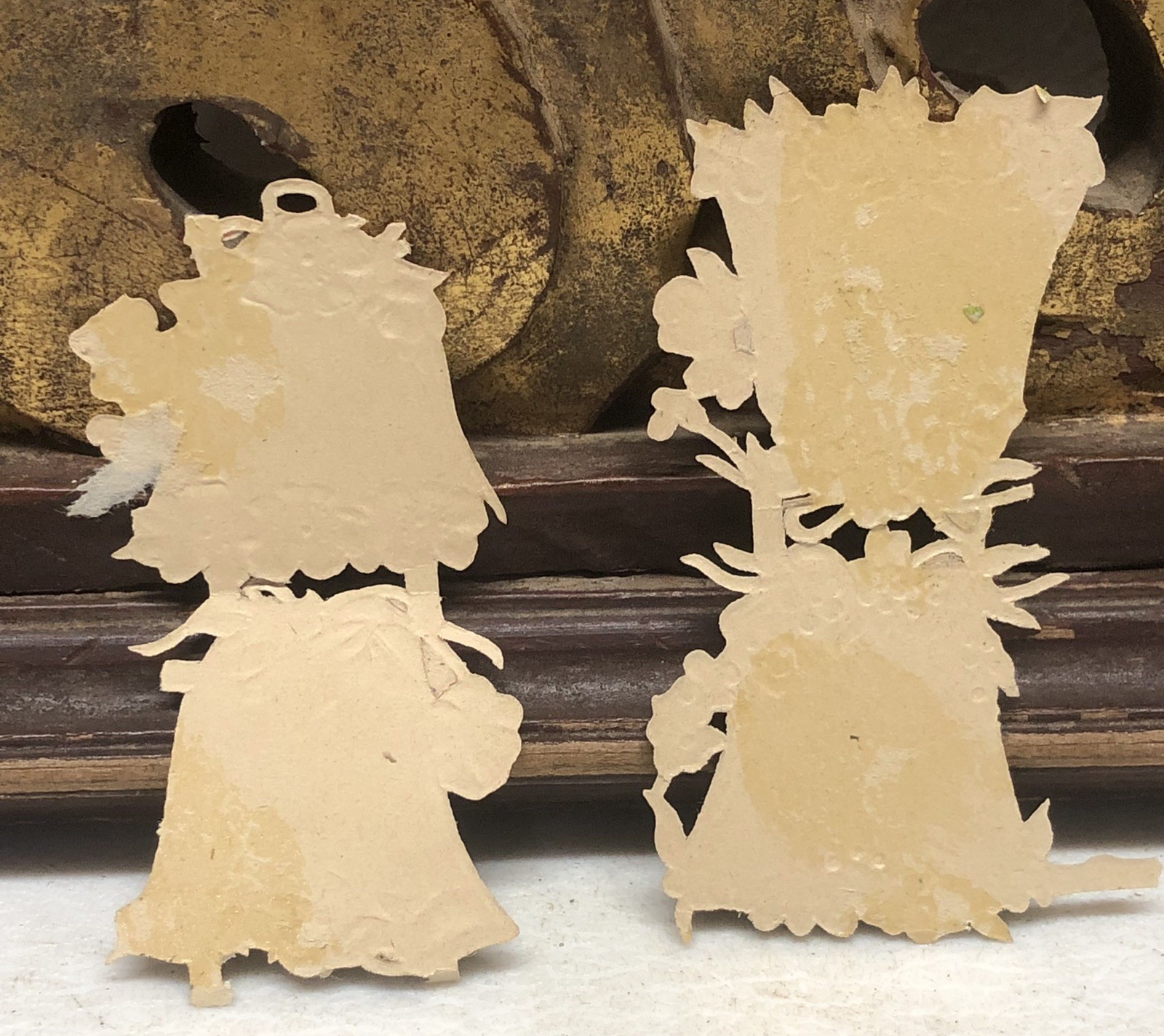 Victorian Die Cut Bell and Flower Scraps by Raphael Tuck & Sons L1