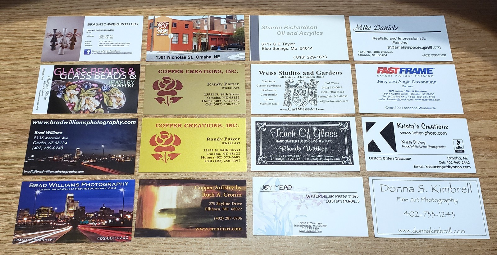 🔥 LOT of 100 ARTIST/ART Related BUSINESS CARDS for BUSINESS CARD COLLECTION L15