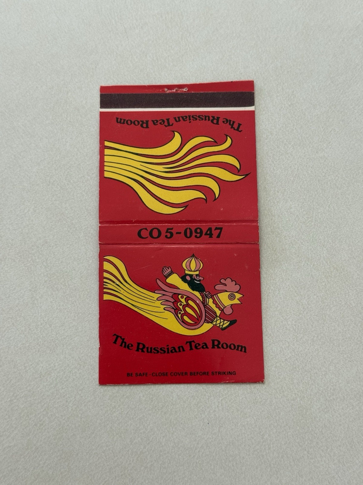 The Russian Tea Room Restaurant New York City * DESCRIPTION* Matchbook Cover 3E