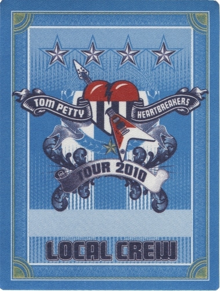 Tom Petty & the Heartbreakers 2010 Mojo concert tour Local Crew Backstage Pass