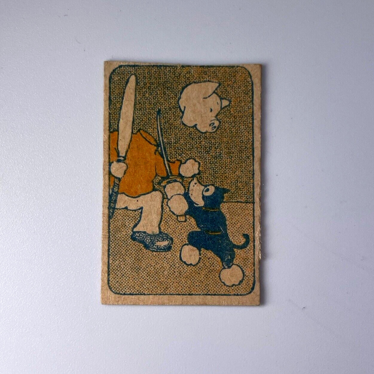 Norakuro Vintage Super rare card Mini menko japanese No,3