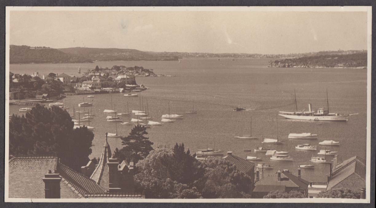 Sydney Australia Harbor fr Mirridong Aston Gardens Bellevue Hills snapshot 1939