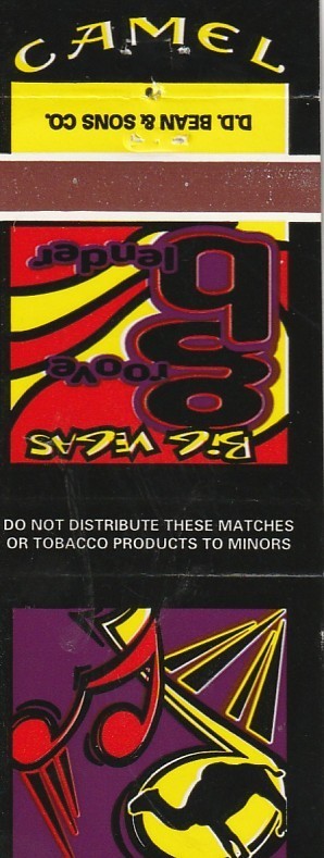 Lot Of 12 CAMEL BIG VEGAS GROOVE BLENDER 1996 Big Head Todd, Matchbook Covers