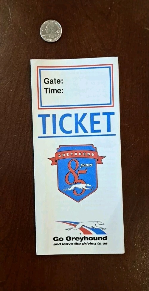 1999 Greyhound Bus Lines Ticket Jacket 85 Anniversary Envelope VINTAGE