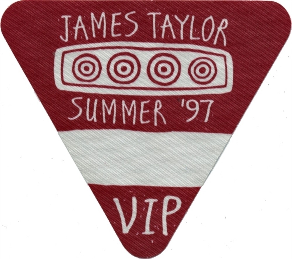 James Taylor 1997 Hourglass concert tour VIP Band Guest Backstage Pass