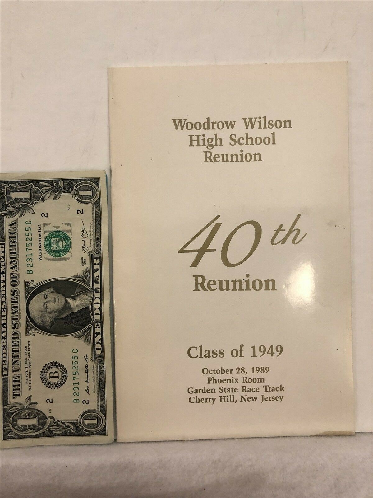 1949 Woodrow Wilson 40th Reunion Book Camden New Jersey NJ Vtg