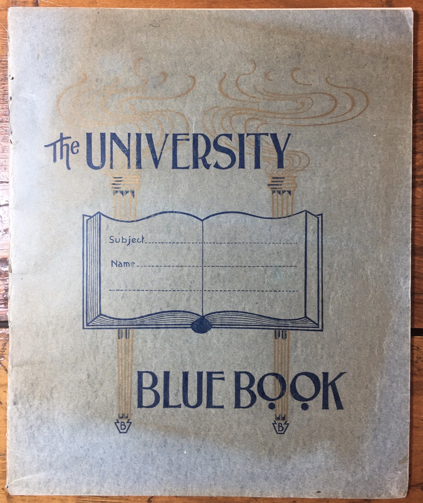 The University Blue Book Antique Lined Notebook