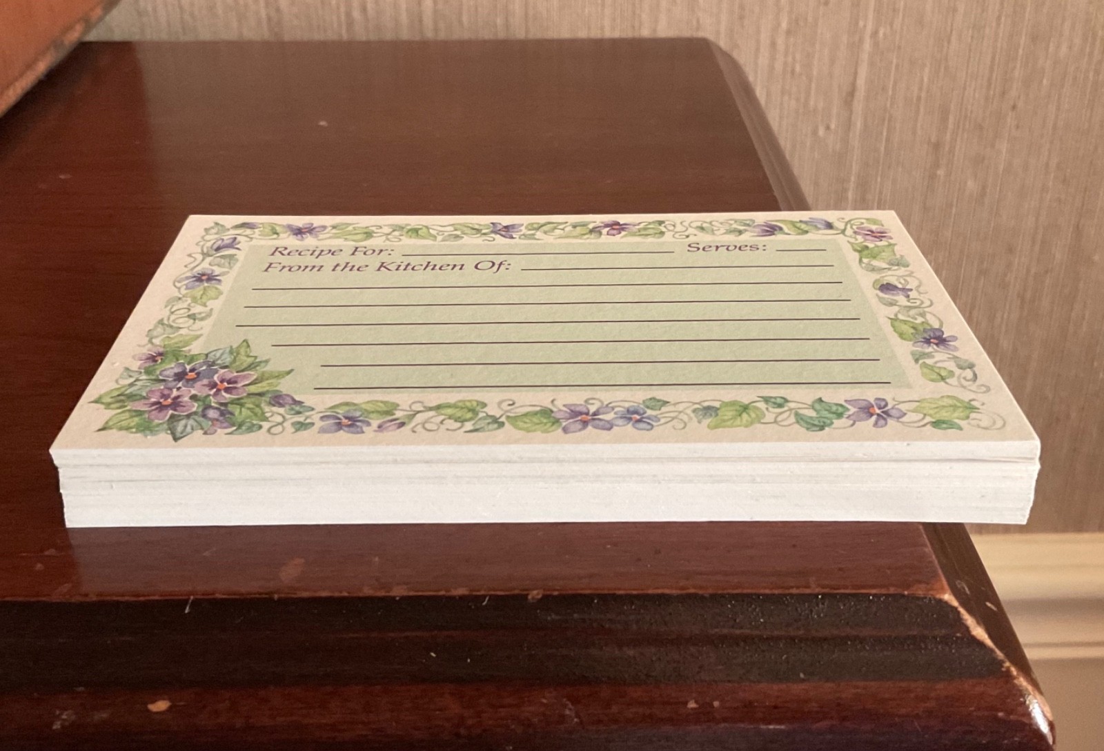 39 Vintage Recipe Cards Lined front & back 1993 Krown Publishing green front