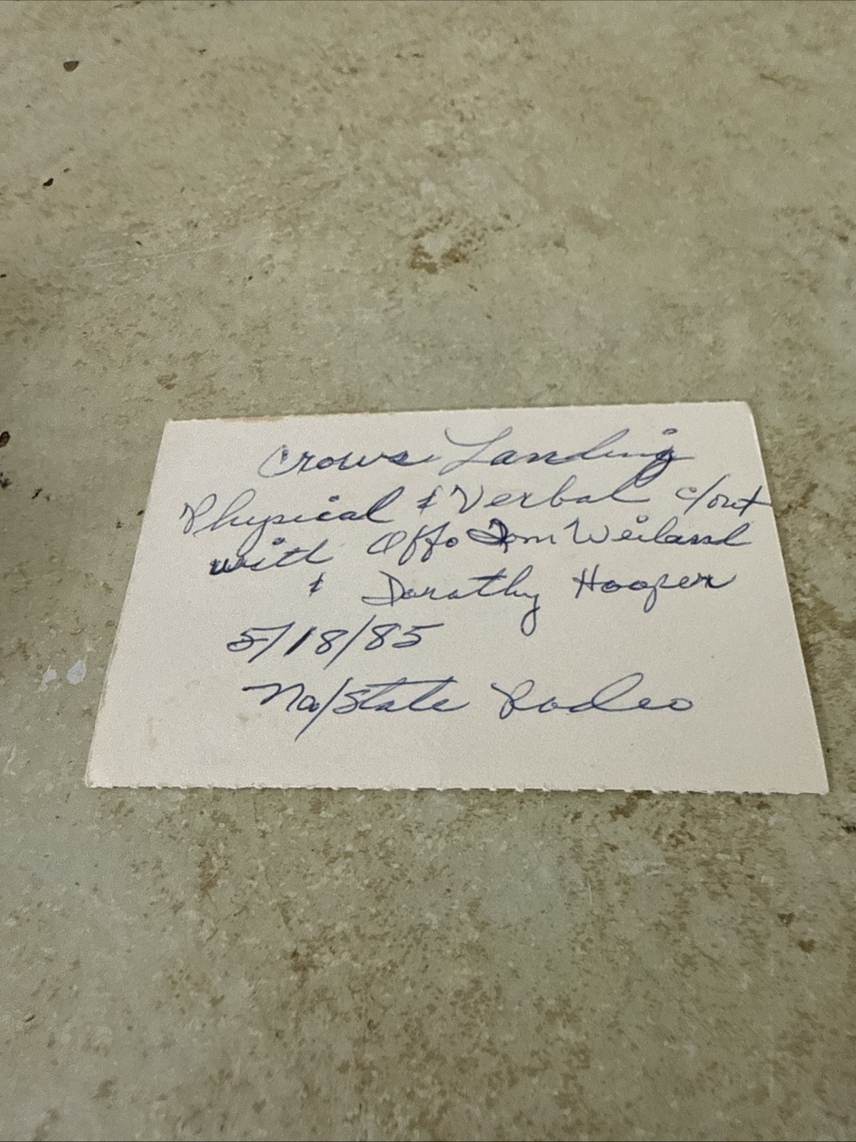 Vintage Homemade Business Card Martinez Bus Lines