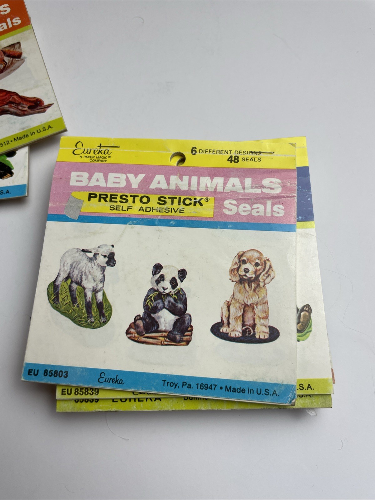 Vintage Lot Of Seals Eureka ANIMALS Dogs Jungle Cats Horse Birds Cute Etc