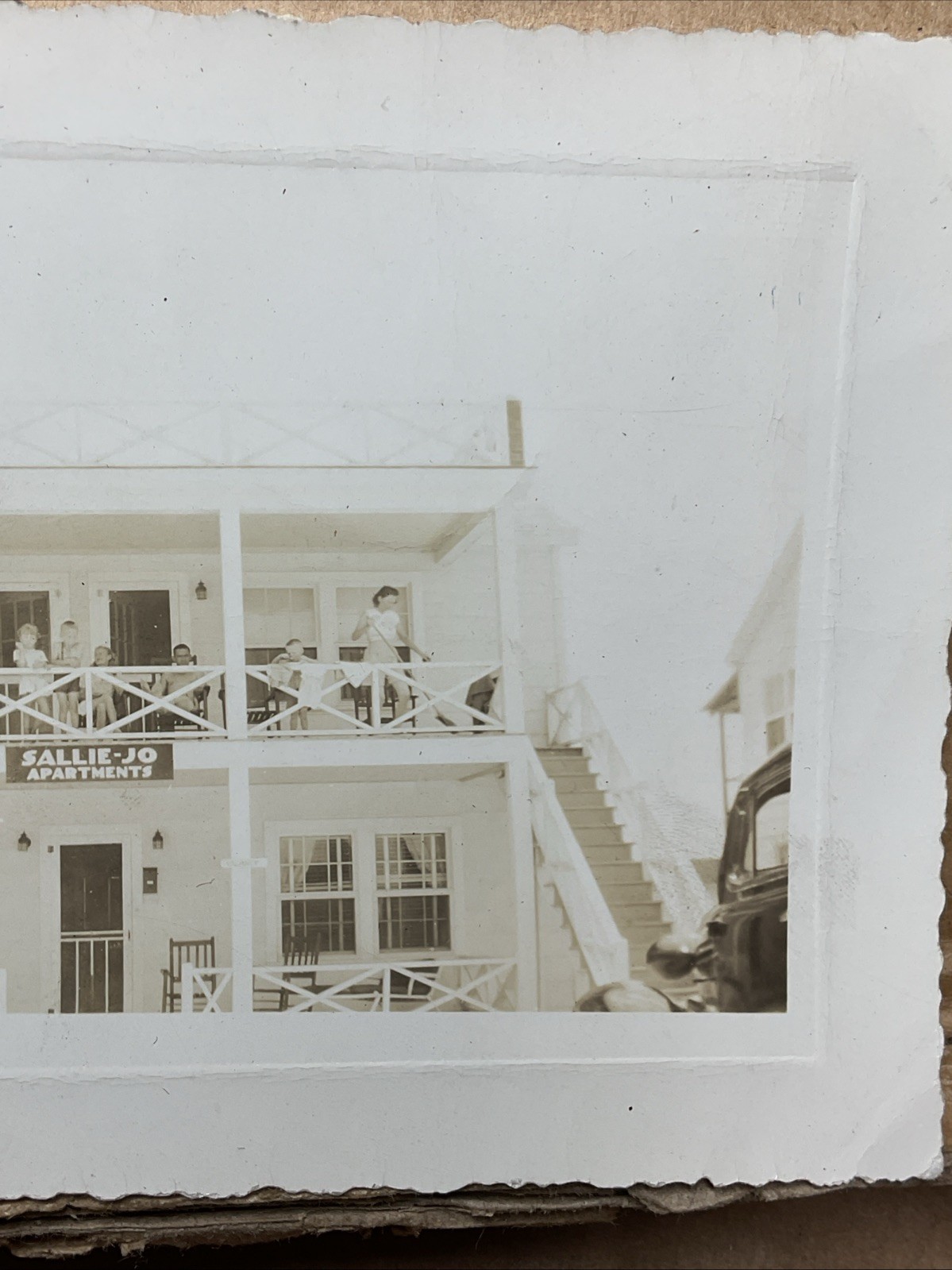 1950s Photograph Of A Family On Porch Of Sallie-Jo Apartments B19
