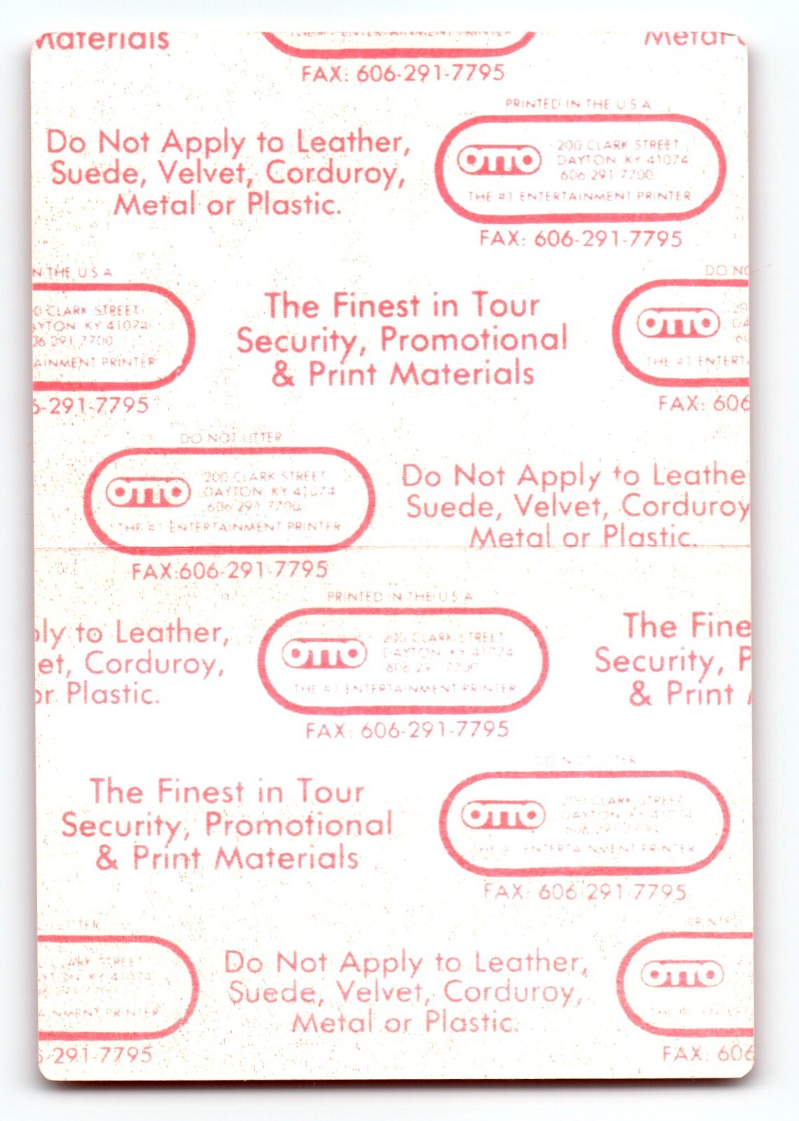 Styx Edge Of The Century Backstage Pass Original 1990 Pop Rock Event After Show