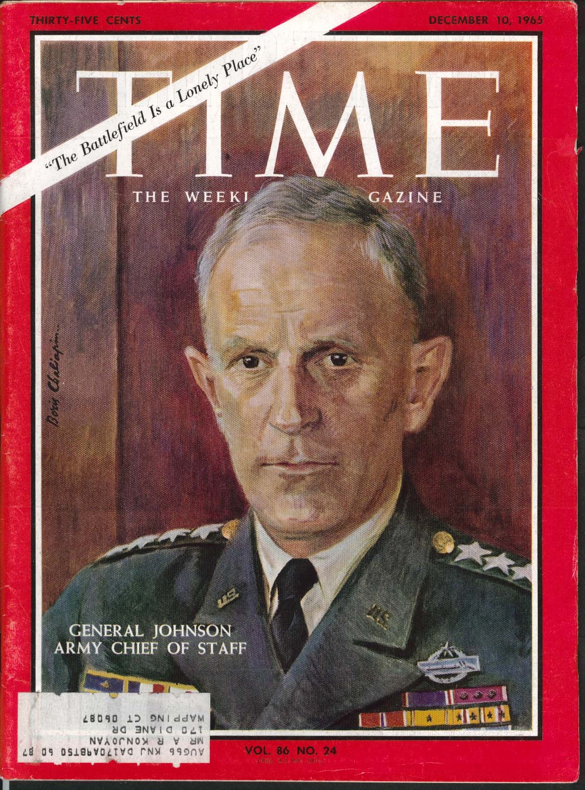 TIME Gemini 7 Lowell Borman General Keith Johnson Ku Klux Klan 12/10 1965