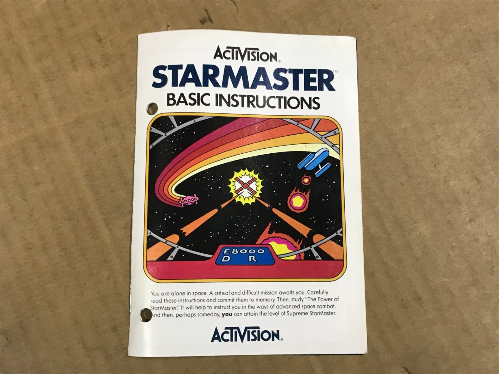 Vintage 1982 Activision – Starmaster Basic Instructions Booklet