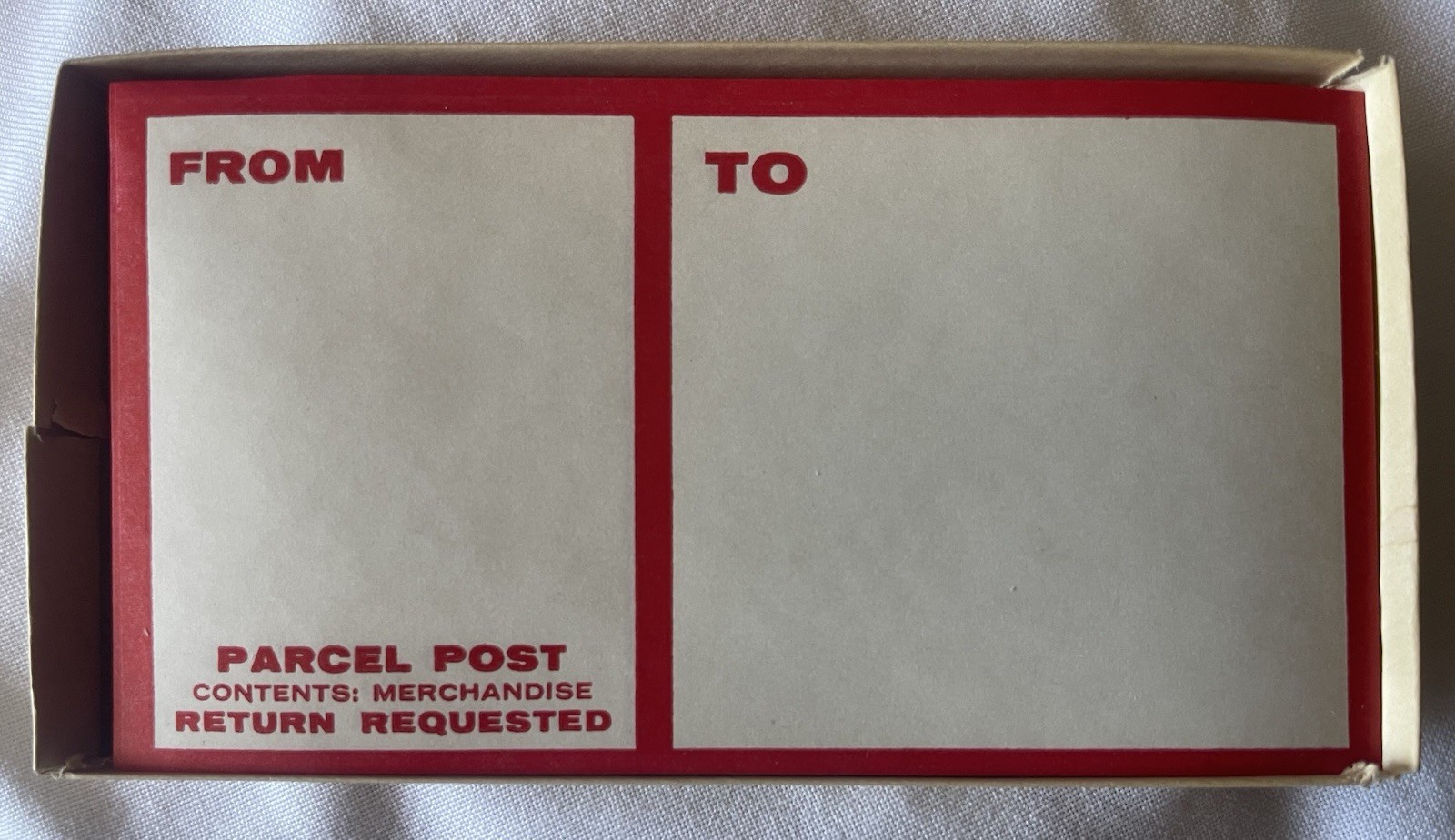 Vintage 90 DENNISON PARCEL POST LABELS Tablet Gummed 5.5″x 3″ #33-739