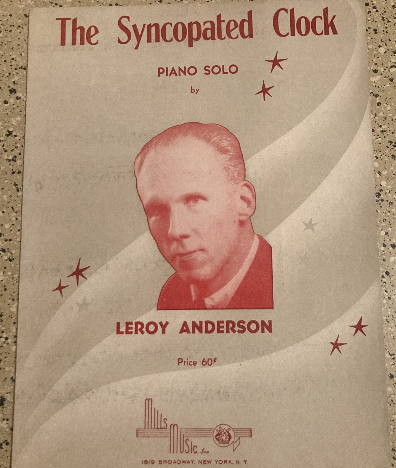 VINTAGE SHEET MUSIC SYNCOPATED CLOCK PIANO LEROY ANDERSON 1946